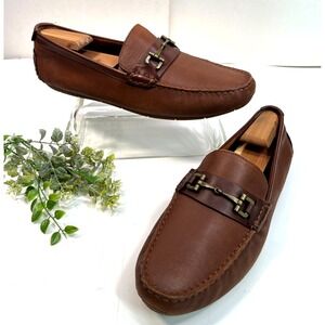 Cole Haan Mens Horse Bit Loafer Driving Moc Shoes Size 11.5 Brown Leather